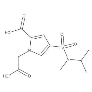 1-(carboxymethyl)-4-[methyl(propan-2-yl)sulfamoyl]-1H-pyrrole-2-carboxylic acid Structure