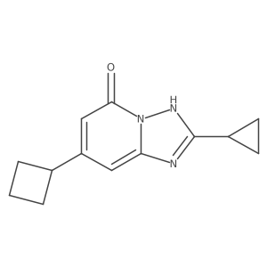 7-Cyclobutyl-2-cyclopropyl-[1,2,4]triazolo[1,5-a]pyridin-5-ol结构式
