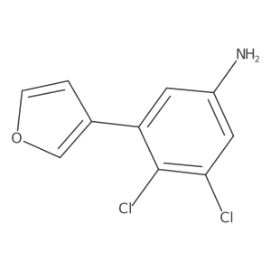 3,4-Dichloro-5-(furan-3-yl)aniline结构式