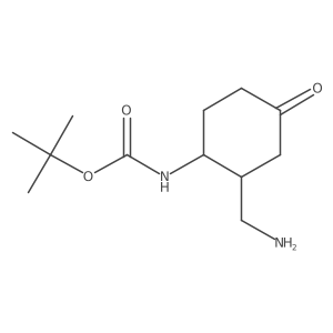 tert-butyl N-[2-(aminomethyl)-4-oxocyclohexyl]carbamate Structure