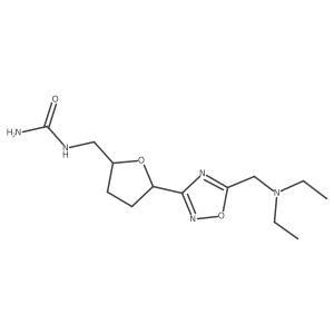 [(5-{5-[(Diethylamino)methyl]-1,2,4-oxadiazol-3-yl}oxolan-2-yl)methyl]urea Structure