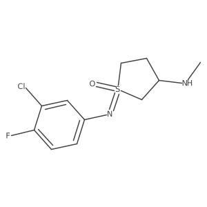 1-[(3-Chloro-4-fluorophenyl)imino]-3-(methylamino)-1lambda6-thiolan-1-one结构式