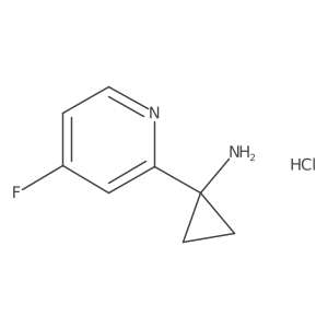 1-(4-Fluoropyridin-2-YL)cyclopropan-1-amine hydrochloride结构式