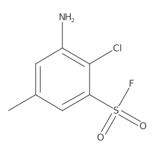 3-Amino-2-chloro-5-methylbenzene-1-sulfonyl fluoride结构式