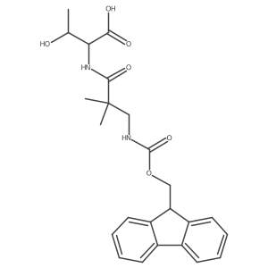 (2S,3R)-2-[3-({[(9H-fluoren-9-yl)methoxy]carbonyl}amino)-2,2-dimethylpropanamido]-3-hydroxybutanoic acid结构式