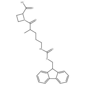 1-[5-({[(9H-fluoren-9-yl)methoxy]carbonyl}amino)-2-methylpentanoyl]azetidine-2-carboxylic acid结构式