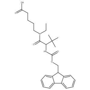 5-[N-ethyl-2-({[(9H-fluoren-9-yl)methoxy]carbonyl}amino)-3,3-dimethylbutanamido]pentanoic acid结构式