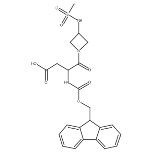 3-({[(9H-fluoren-9-yl)methoxy]carbonyl}amino)-4-(3-methanesulfonamidoazetidin-1-yl)-4-oxobutanoic acid结构式