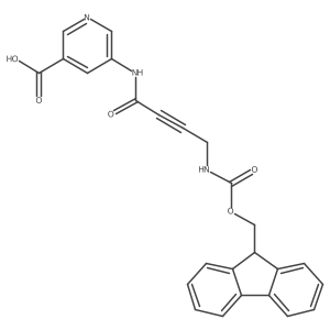 5-[4-({[(9H-fluoren-9-yl)methoxy]carbonyl}amino)but-2-ynamido]pyridine-3-carboxylic acid结构式