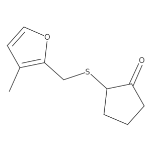 2-{[(3-Methylfuran-2-yl)methyl]sulfanyl}cyclopentan-1-one结构式