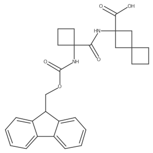 2-[1-({[(9H-fluoren-9-yl)methoxy]carbonyl}amino)cyclobutaneamido]spiro[3.3]heptane-2-carboxylic acid Structure