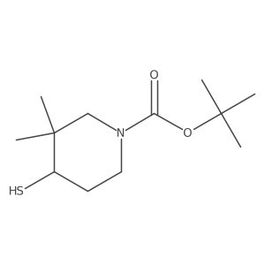 Tert-butyl 3,3-dimethyl-4-sulfanylpiperidine-1-carboxylate结构式