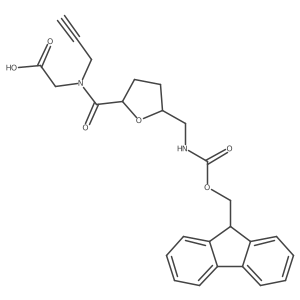 2-(1-{5-[({[(9H-fluoren-9-yl)methoxy]carbonyl}amino)methyl]oxolan-2-yl}-N-(prop-2-yn-1-yl)formamido)acetic acid Structure
