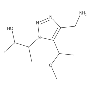 3-[4-(aminomethyl)-5-(1-methoxyethyl)-1H-1,2,3-triazol-1-yl]butan-2-ol结构式