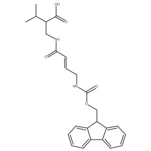 2-{[4-({[(9H-fluoren-9-yl)methoxy]carbonyl}amino)but-2-enamido]methyl}-3-methylbutanoic acid Structure