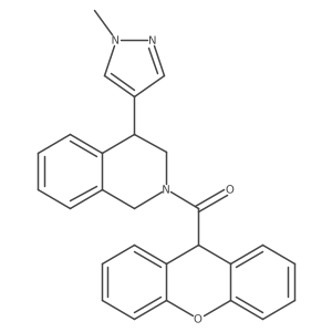 (4-(1-methyl-1H-pyrazol-4-yl)-3,4-dihydroisoquinolin-2(1H)-yl)(9H-xanthen-9-yl)methanone结构式
