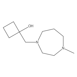 1-[(4-Methyl-1,4-diazepan-1-yl)methyl]cyclobutan-1-ol结构式