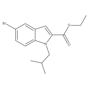 5-Bromo-1-isobutyl-1H-indole-2-carboxylic acid ethyl ester结构式