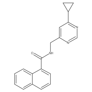 N-((6-cyclopropylpyrimidin-4-yl)methyl)-1-naphthamide结构式