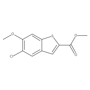 Methyl 5-chloro-6-methoxybenzo[b]thiophene-2-carboxylate结构式