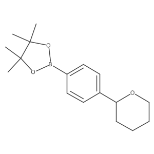 4,4,5,5-Tetramethyl-2-[4-(oxan-2-yl)phenyl]-1,3,2-dioxaborolane Structure