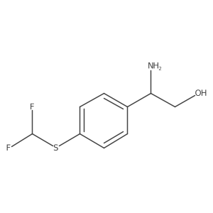 (2R)-2-amino-2-{4-[(difluoromethyl)sulfanyl]phenyl}ethan-1-ol结构式
