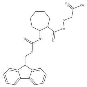 rac-2-({[(1R,2S)-2-({[(9H-fluoren-9-yl)methoxy]carbonyl}amino)cycloheptyl]formamido}oxy)acetic acid Structure