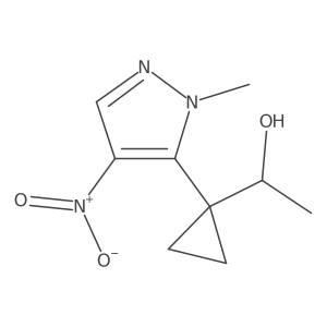1-[1-(1-methyl-4-nitro-1H-pyrazol-5-yl)cyclopropyl]ethan-1-ol Structure