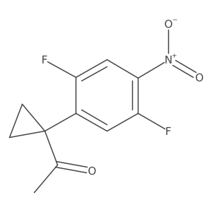 1-[1-(2,5-Difluoro-4-nitrophenyl)cyclopropyl]ethan-1-one结构式