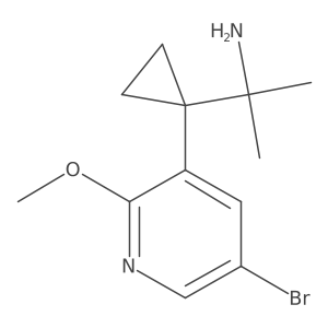2-[1-(5-Bromo-2-methoxypyridin-3-yl)cyclopropyl]propan-2-amine结构式