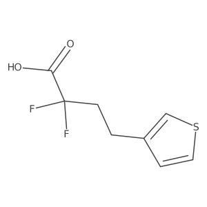 2,2-Difluoro-4-(thiophen-3-yl)butanoic acid结构式