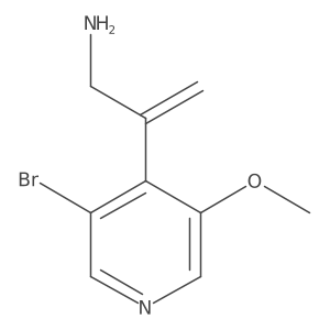 2-(3-Bromo-5-methoxypyridin-4-yl)prop-2-en-1-amine Structure
