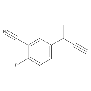 5-(But-3-yn-2-yl)-2-fluorobenzonitrile Structure
