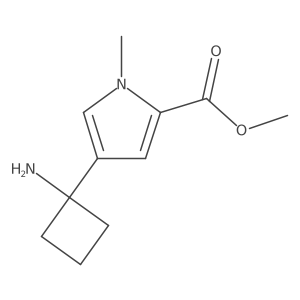 methyl 4-(1-aminocyclobutyl)-1-methyl-1H-pyrrole-2-carboxylate结构式
