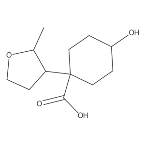 4-Hydroxy-1-(2-methyloxolan-3-yl)cyclohexane-1-carboxylic acid Structure