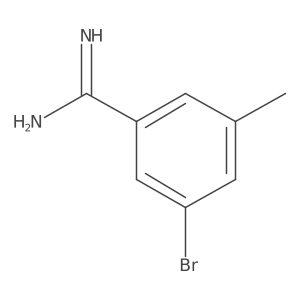 3-Bromo-5-methylbenzene-1-carboximidamide结构式