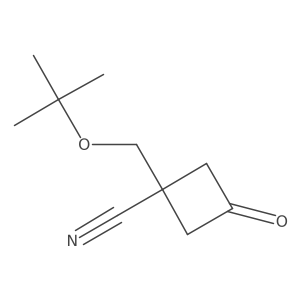 1-[(Tert-butoxy)methyl]-3-oxocyclobutane-1-carbonitrile结构式