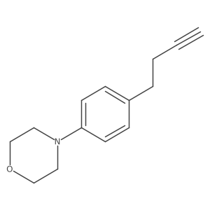 4-[4-(But-3-yn-1-yl)phenyl]morpholine结构式
