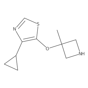4-Cyclopropyl-5-[(3-methylazetidin-3-yl)oxy]-1,3-thiazole结构式