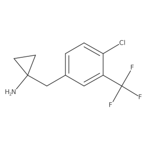 1-{[4-Chloro-3-(trifluoromethyl)phenyl]methyl}cyclopropan-1-amine Structure