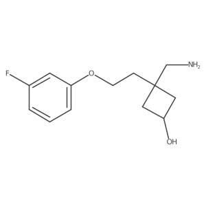3-(Aminomethyl)-3-[2-(3-fluorophenoxy)ethyl]cyclobutan-1-ol结构式