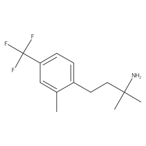 2-Methyl-4-[2-methyl-4-(trifluoromethyl)phenyl]butan-2-amine结构式
