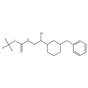 tert-butyl N-[2-amino-2-(1-benzylpiperidin-3-yl)ethyl]carbamate Structure