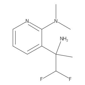 3-(2-amino-1,1-difluoropropan-2-yl)-N,N-dimethylpyridin-2-amine结构式