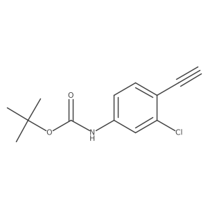 tert-butyl N-(3-chloro-4-ethynylphenyl)carbamate结构式
