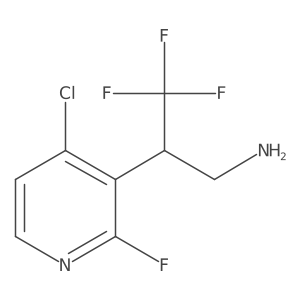 2-(4-Chloro-2-fluoropyridin-3-yl)-3,3,3-trifluoropropan-1-amine结构式