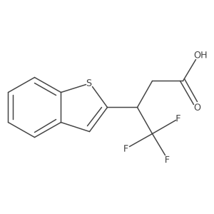3-(1-Benzothiophen-2-yl)-4,4,4-trifluorobutanoic acid结构式