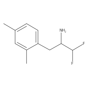 3-(2,4-Dimethylphenyl)-1,1-difluoropropan-2-amine结构式