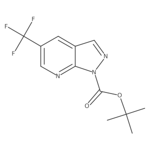 CC(C)(C)OC(=O)n1ncc2cc(C(F)(F)F)cnc21结构式