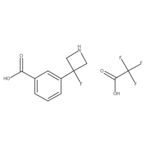 3-(3-Fluoroazetidin-3-yl)benzoic acid trifluoroacetic acid结构式
